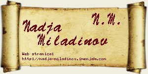 Nadja Miladinov vizit kartica